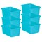 Teacher Created Resources Storage Bin, Plastic, Teal, 6 PK 20381 - alternate 1